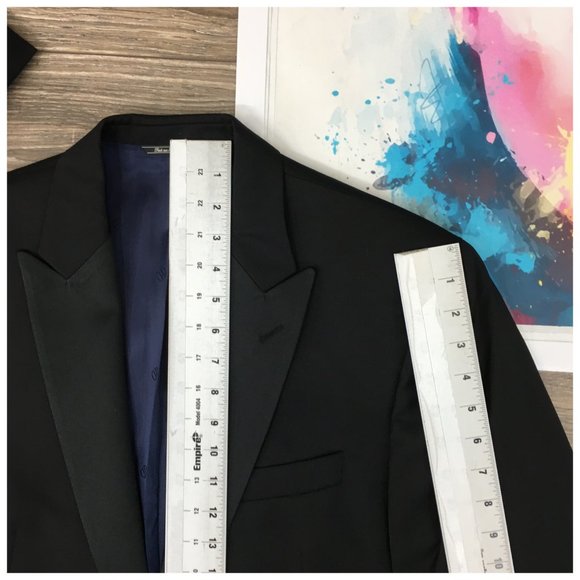 Mens David Donahue Tuxedo Blazer Sport Coat Sport Jacket‎ Wool 42L Button Suits - Picture 12 of 13
